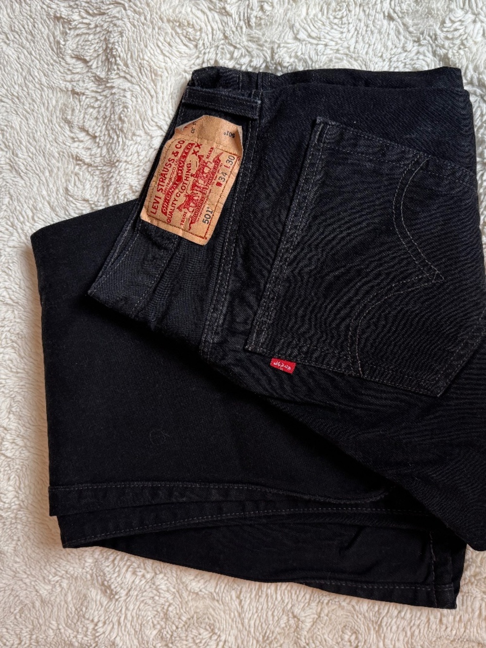 Levi’s 501 Original Fit Black Jeans Men’s 34x30 Button Fly Straight Leg Classic